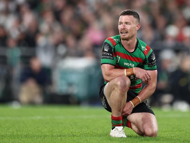 Departing Souths star Damien Cook has opened up on his anger and disappointment at being rejected for a contract extension at the Rabbitohs. Picture: Getty Images