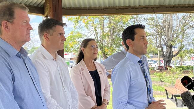 Premier David Crisafulli in Rockhampton.