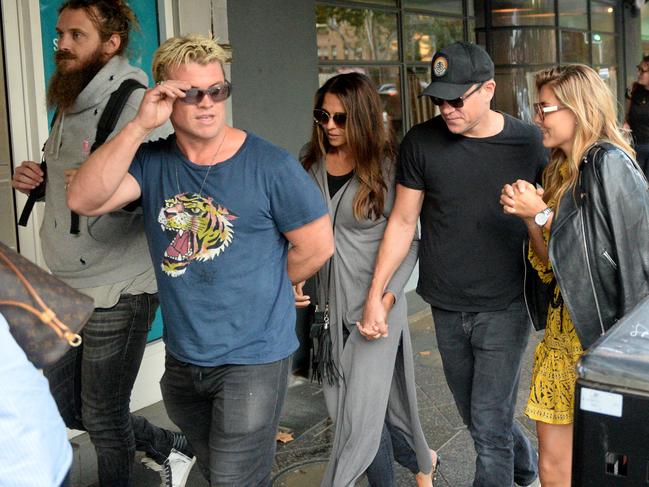 Matt Damon leaving The Paddington in Sydney. Photo Jeremy Piper