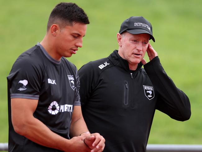 Michael Maguire during a New Zealand training session. Picture: Fiona Goodall/Getty Images