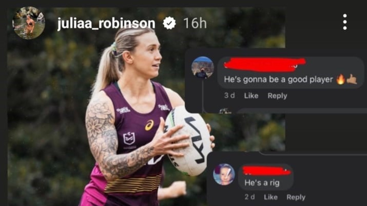 I love my muscles': NRLW star Julia Robinson calls out online body