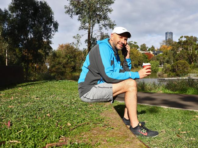 Alex Waislitz out for a morning walk in South Yarra. Picture: Aaron Francis/The Australian