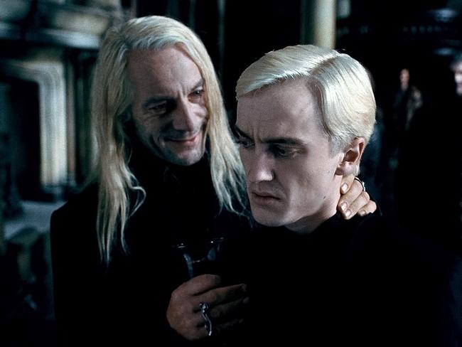 Isaacs’ on-screen son Draco Malfoy was played by Tom Felton. Picture: AP Photo/Warner Bros. Pictures, Jaap Buitendijk