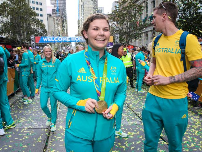 The Olympics homecoming parade will return to Melbourne for the first time in eight years. Picture: Ian Currie