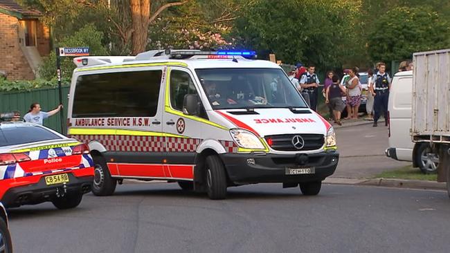 An ambulance takes the child away from the scene. Picture: Supplied