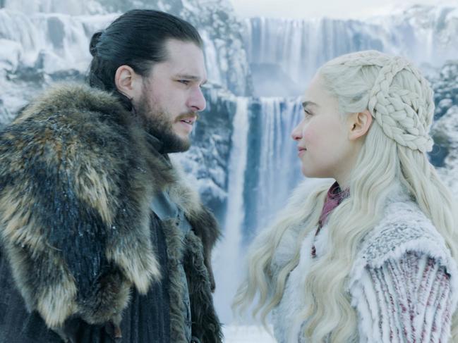 Jon Snow and Dany in episode one of season 8 of Game Of Thrones. Picture: HBO/Foxtel