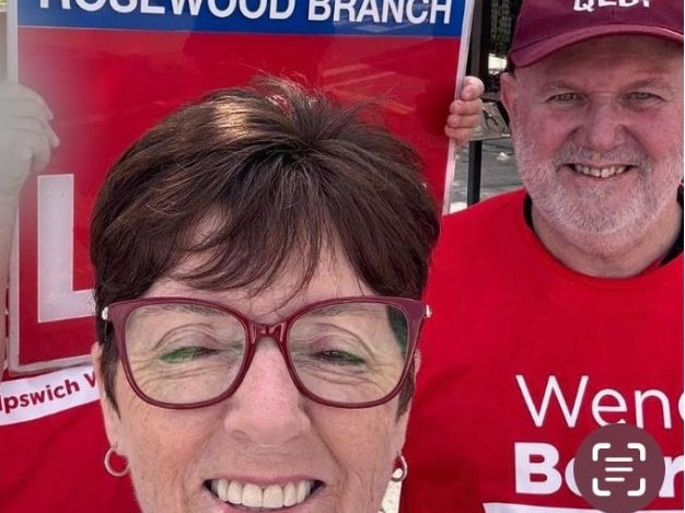 Rosewood resident John William Holznagel was pictured alongside Ipswich West MP Wendy Bourne