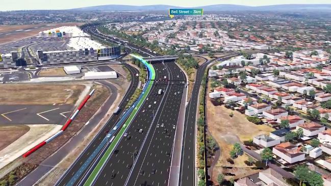 Flyover of CityLink Tulla Widening works