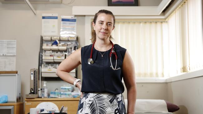 Dr Danielle McMullen is taking part in the vaccine rollout later stages when doctors will be used to deliver the AstraZeneca jab. Picture: Jonathan Ng