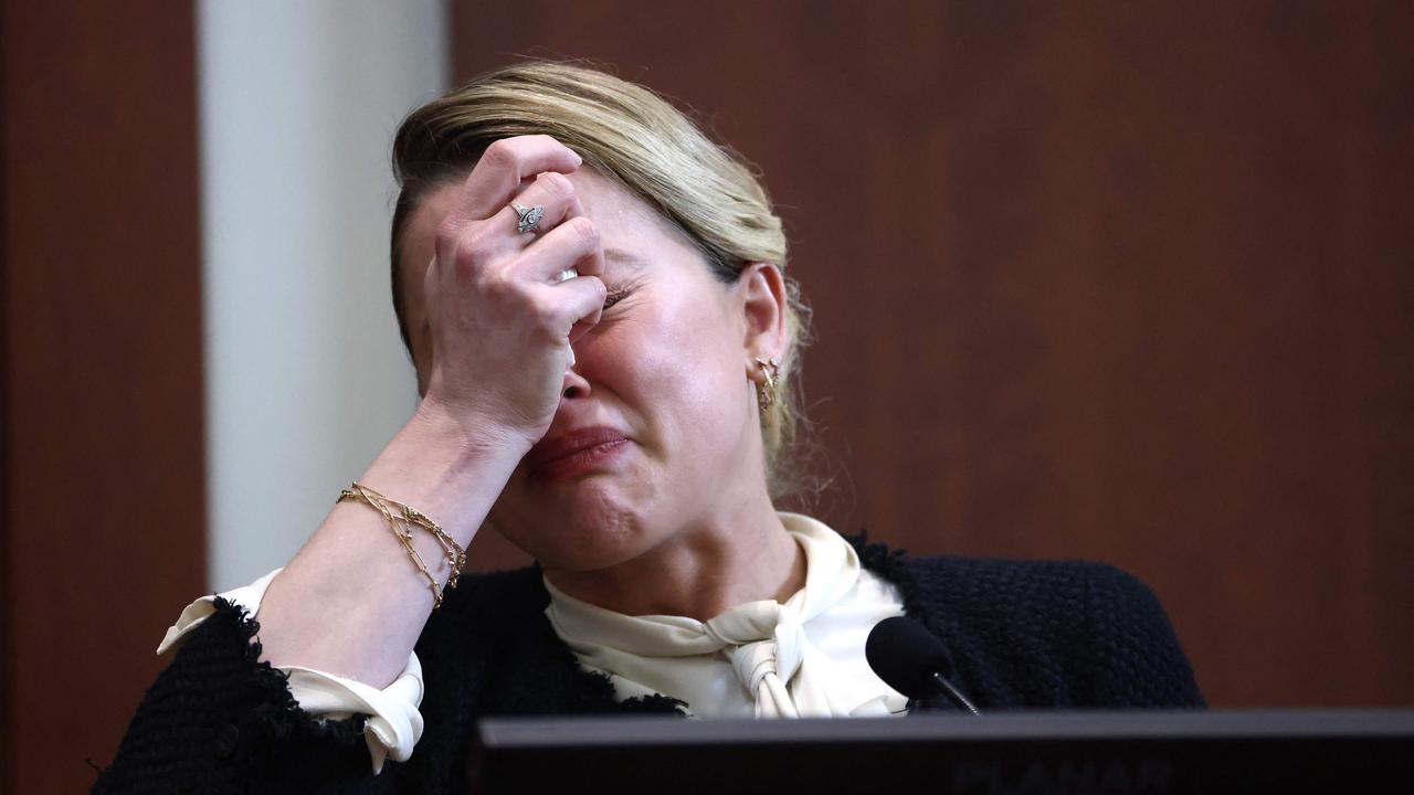 Amber Heard testifies at the Fairfax County Circuit Courthouse. Picture: AFP