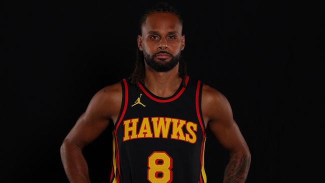 Mills will suit up for the Hawks this season. Photo: Kevin C. Cox / GETTY IMAGES NORTH AMERICA / Getty Images via AFP.