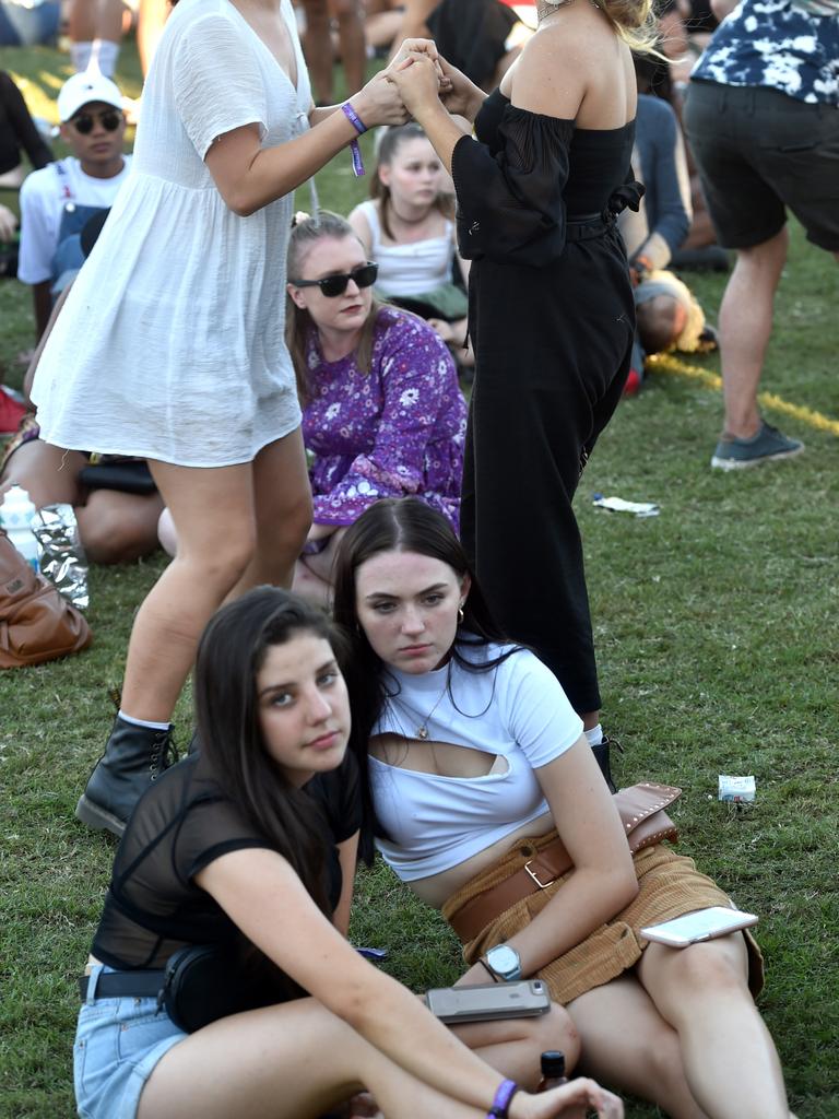 Townsville Groovin the Moo. Dancing is Victoria Lawrence and Shanay Warren. Picture: Evan Morgan