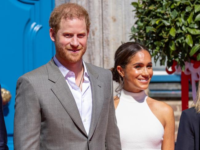 Prince Harry and Meghan Markle at the Invictus Games in Dusseldorf. Picture: Getty Images.