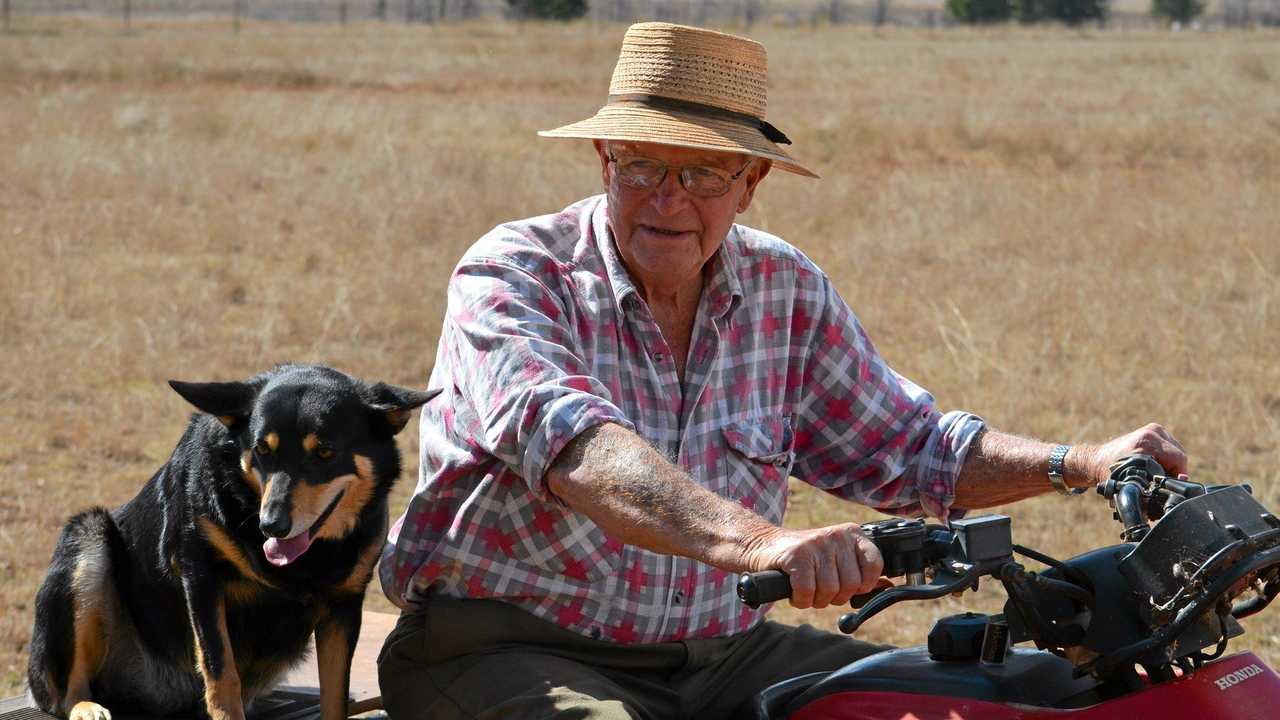 HARD WORKER: Frank Benjamin receives the OAM medal. Picture: Toni Somes