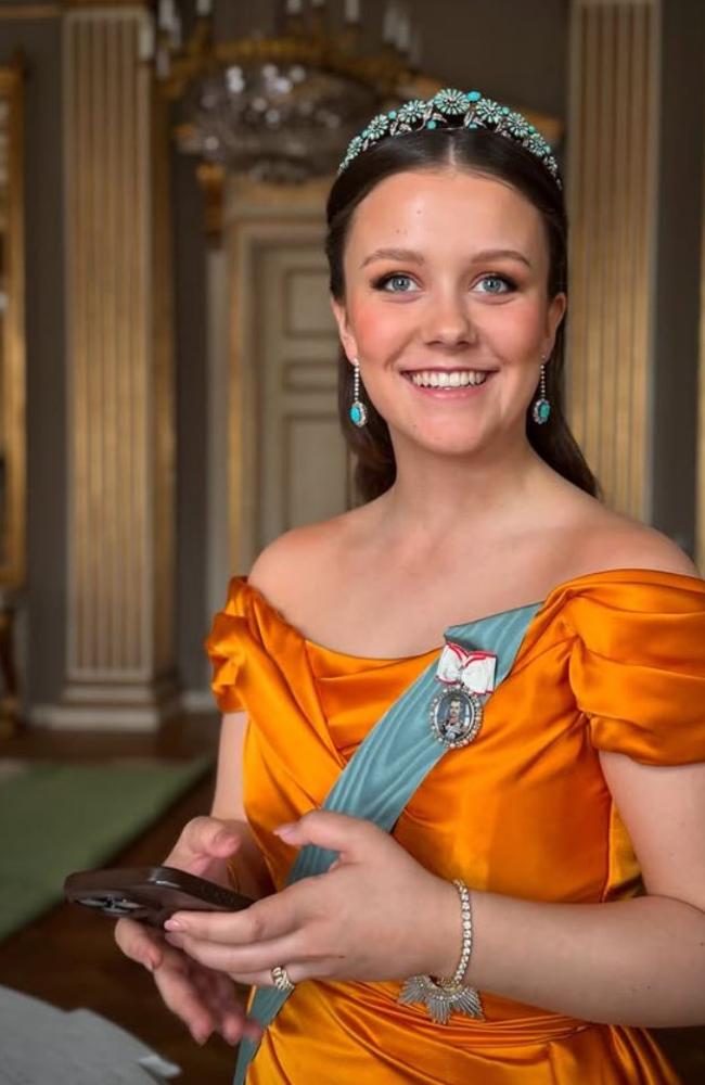 An official gala portrait of Princess Isabella of Denmark taken to mark her 18th birthday.