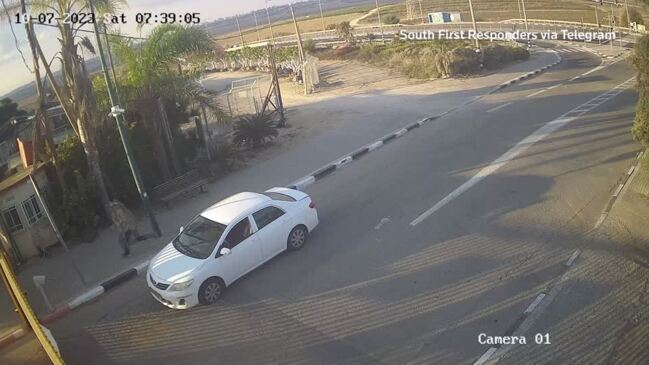 CCTV footage shows fighting near kibbutz in Yachini