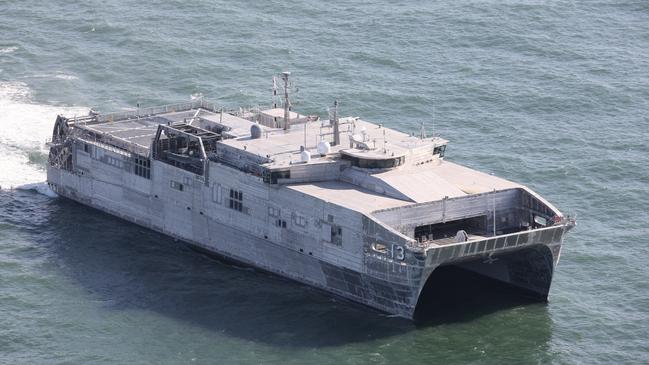 The Austal-built US Apalachicola, which is the largest optionally crewed surface vessel in the US Navy.