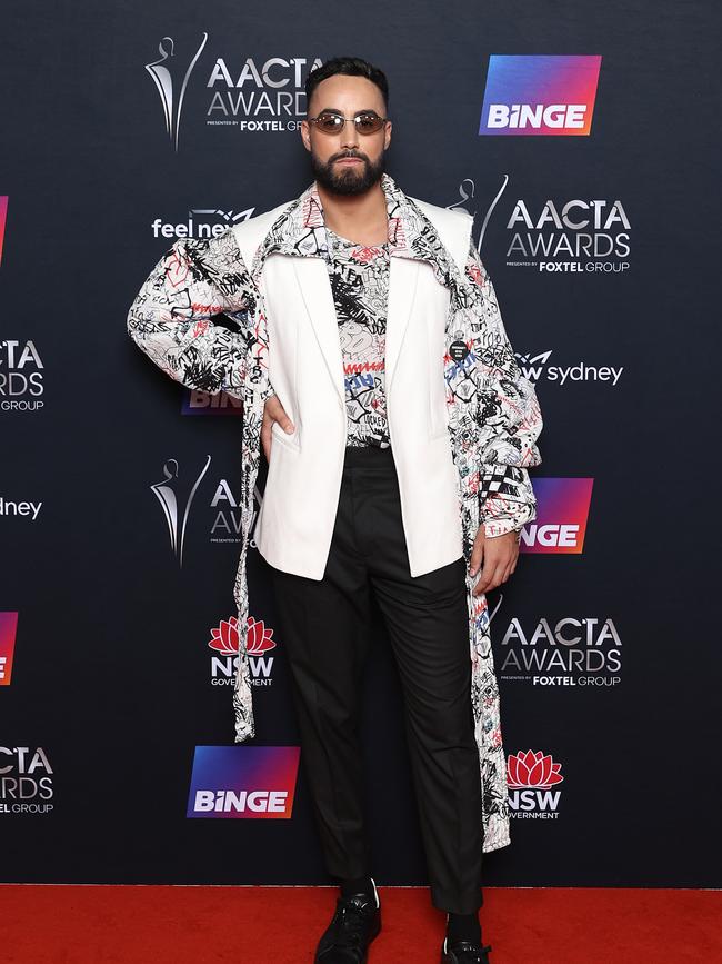 Matty Mills attends the 2022 AACTA Awards. Picture: Brendon Thorne