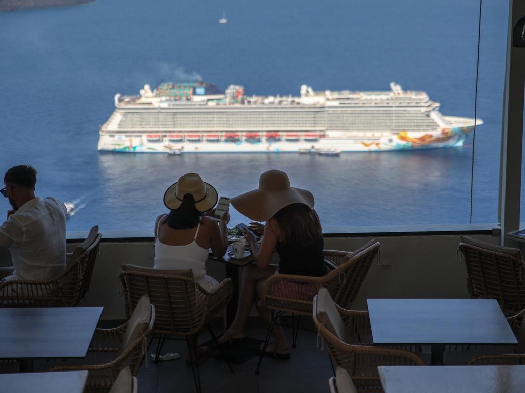 There’s plans to restrict cruise ships for the country’s most popular islands. Picture: Aris Oikonomou / AFP