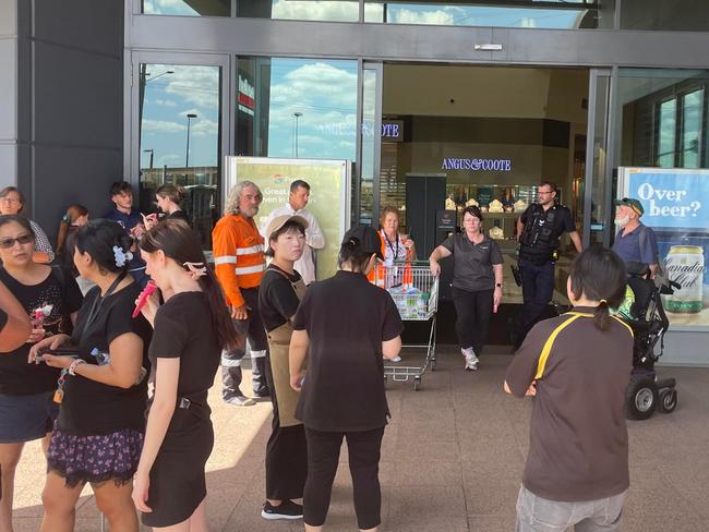 Shopping centre evacuated, five taken to hospital