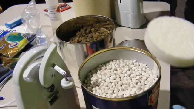 The record breaking haul of drugs was uncovered hidden inside tomato tins. Picture: Supplied