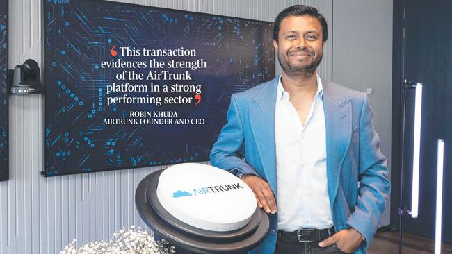 AirTrunk, founded and led by Robin Khuda, will be acquired by Blackstone and the Canada Pension Plan Investment Board. Picture: Supplied