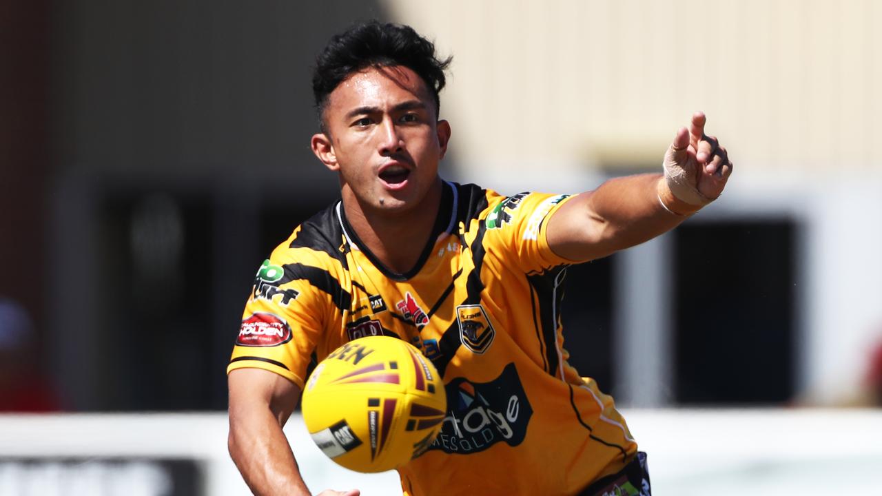 Sunshine Coast Falcons Colts player Mateus Chankay in action against the Burleigh Bears,