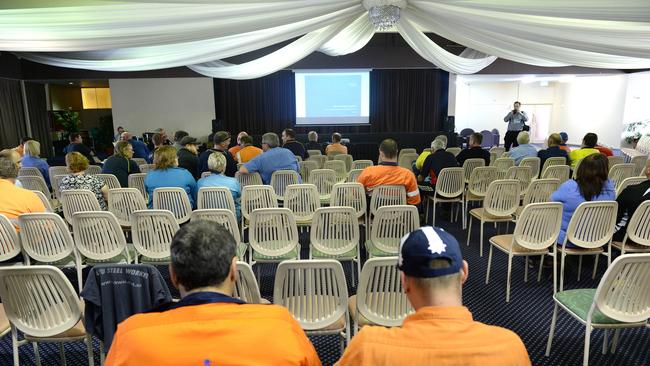 Meeting regarding the Arrium restructure. Picture: Campbell Brodie