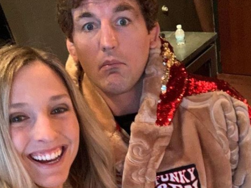 Ben Askren with his wife.