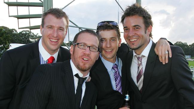 Rob Douglas, Todd Widdicombe, James Hollands and Dave Warner in 2009. Picture: Brett Wortman