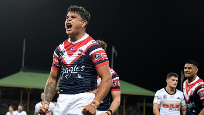 Latrell Mitchell is in serious form heading into the finals. Picture: Dan Himbrechts