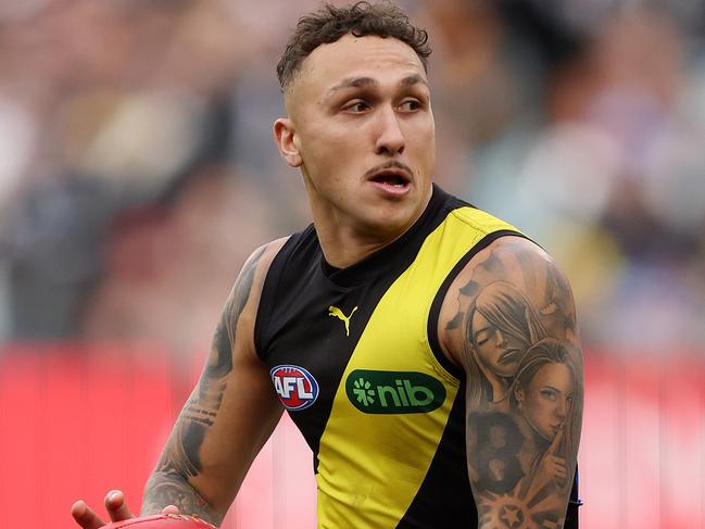 MELBOURNE, JULY 28, 2024: 2024 AFL Football - Round 20 - Collingwood Magpies V Richmond Tigers at the MCG. Shai Bolton of the Richmond Tigers in action. Picture: Mark Stewart