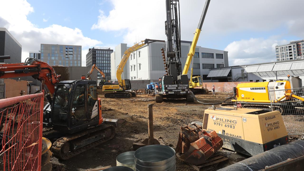 Work is well underway at the Pitard Group’s Myers St site. Picture: Alan Barber.