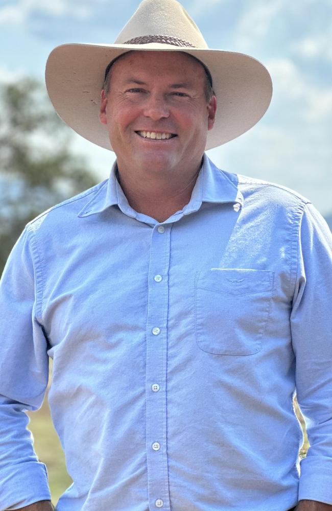 Robbie Radel announces his bid to run for mayor of the North Burnett Regional Council.