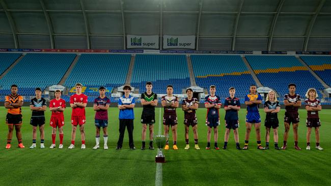 Rugby League Gold Coast's junior grand final captains. Picture: Amy Jordee Photography