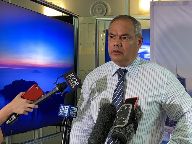 Gold Coast Mayor Tom Tate, at council chambers, talks CCC, Olympics funding. Picture: EMILY HALLORAN