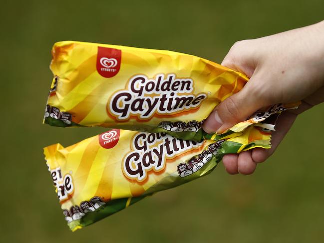 MELBOURNE, AUSTRALIA - NewsWire Photos MARCH 24, 2021:  Golden Gaytime ice-creams are seen in Melbourne, Victoria. Picture: NCA NewsWire / Daniel Pockett