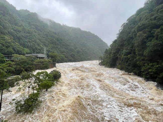 Barron River’s hydro-electric plant flows with a strong force. Picture: Peter Carruthers