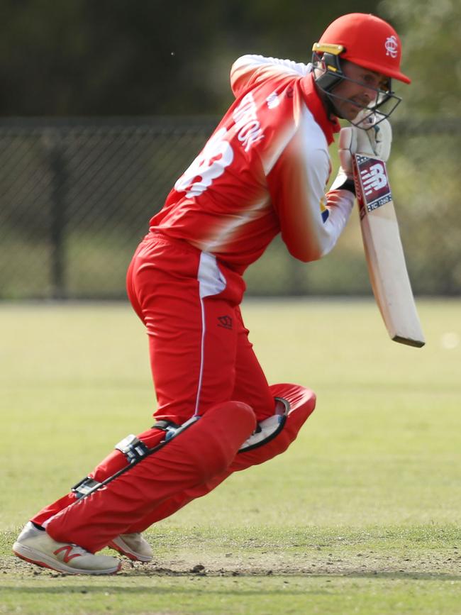 VSDCA: Preston captain Michael Stretton in action. Picture: Stuart Milligan