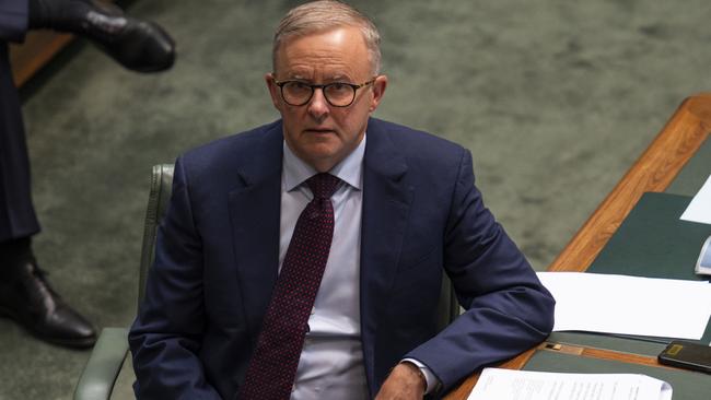 Federal Opposition Leader Anthony Albanese during Question Time on Tuesday. Picture: NCA NewsWire / Martin Ollman