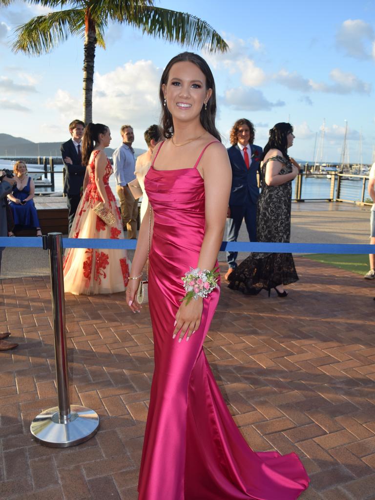 Bella Pini arrives at the 2020 St Catherine's Catholic College formal. Photo: Elyse Wurm