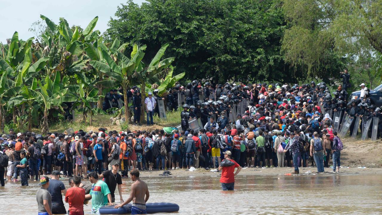 A caravan made up mostly of Hondurans, estimated to number between 3500 and 7000, who left their country in mid-October are now in southern Mexico. Picture: Johan Ordonez/AFP