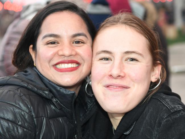 Winter Feast socials: Purnima Shrestha, of South Hobart, and Hazel Martin, of West Hobart. Picture: FIONA HARDING
