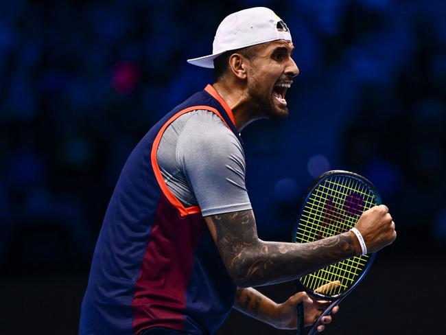 Kyrgios says he has up to two years left in tennis. Picture: Marco Bertorello/AFP