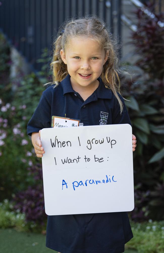 Our Lady of Lourdes prep student Maggie on the first day of school, Wednesday, January 29, 2025. Picture: Kevin Farmer