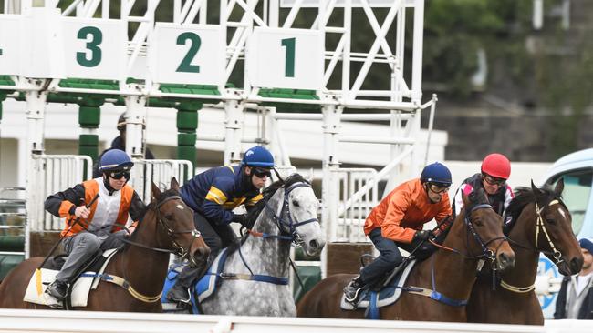 Jockeys are demanding to be paid a fee for riding in jumpouts at Melbourne’s training centres. Picture: Getty Images