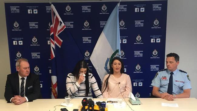 Rhiannon and Tammara Boyd pleading for information about Allecha. Picture: WIN News