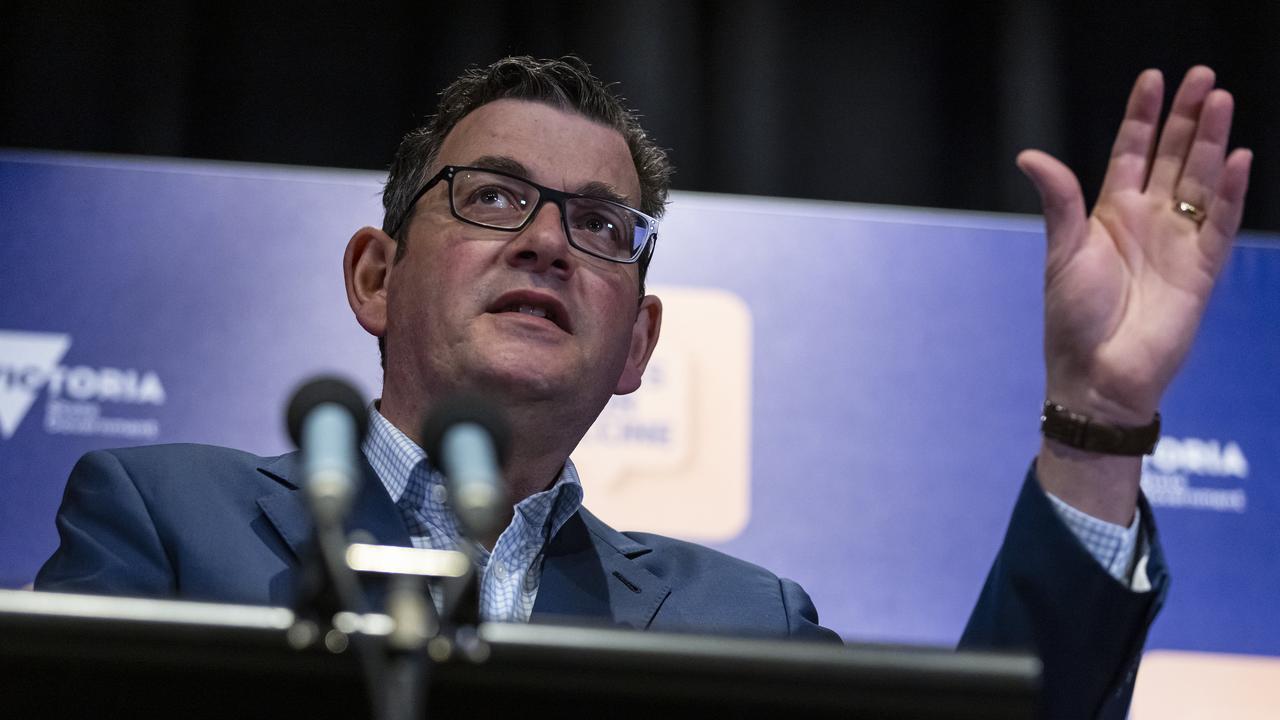 Premier Daniel Andrews announced the regional LGA would enter lockdown from Friday night. Picture: NCA NewsWire / Daniel Pockett