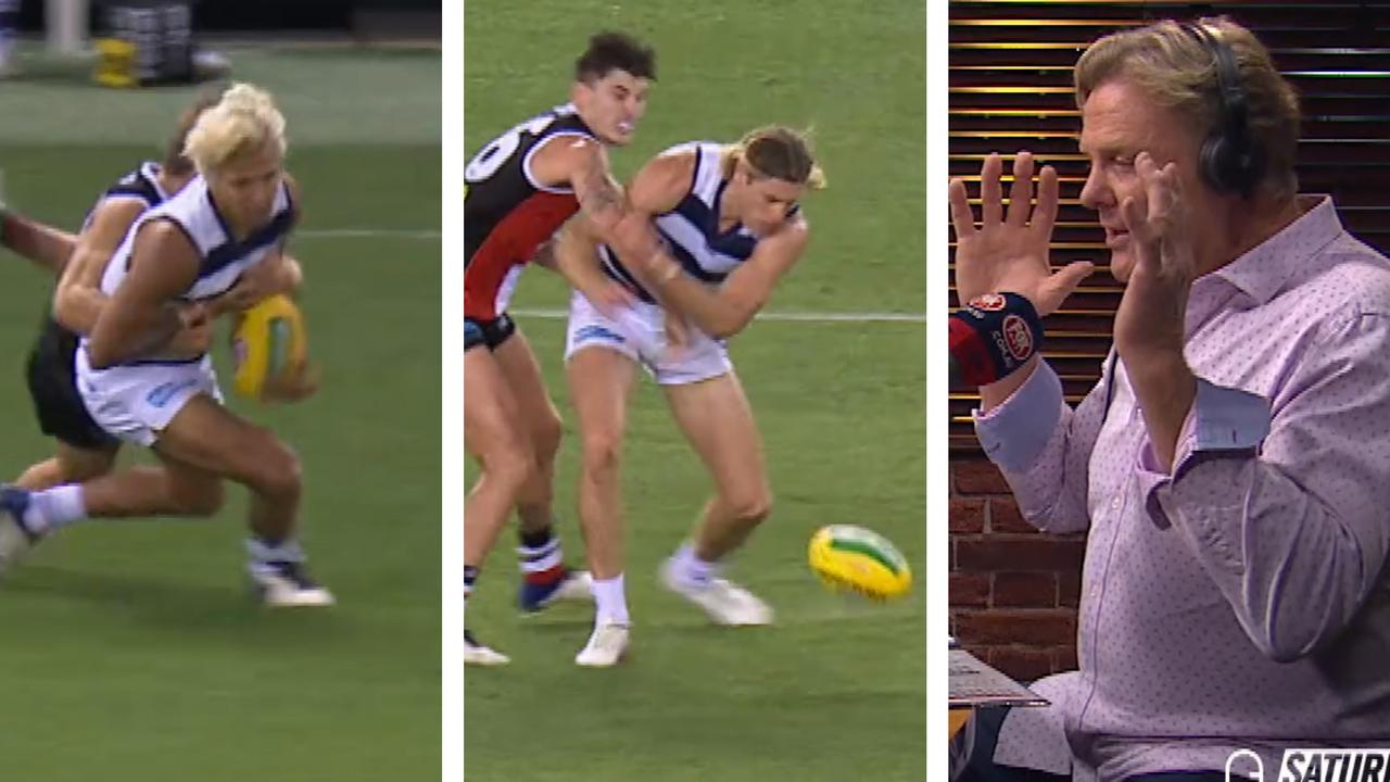 Dermott Brereton was left frustrated by incidents like these.