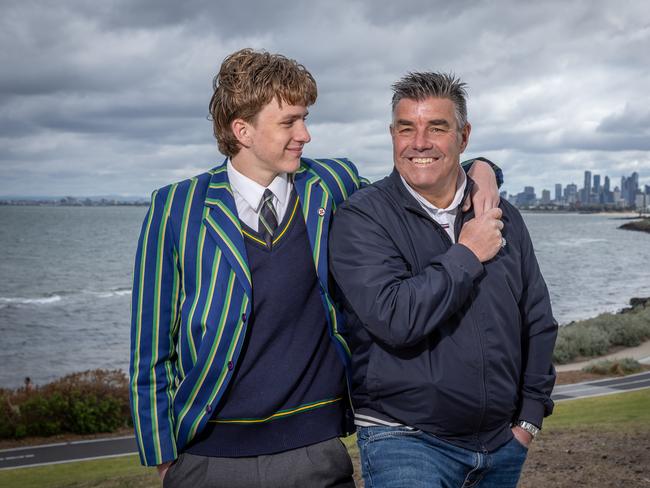 Elwood teen Kip has saved his dad’s life not once, but twice. Picture: Jake Nowakowski